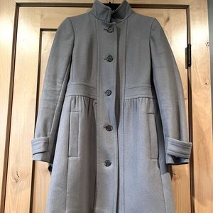 JCrew Grey Wool Coat, Size 6